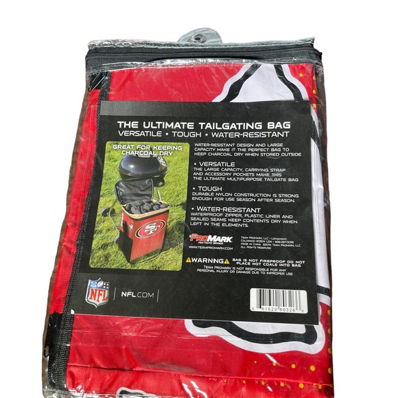 NFL Kansas City Chiefs Water Resistant Multi-Use & Charcoal Storage Bag NWT - Picture 2 of 8